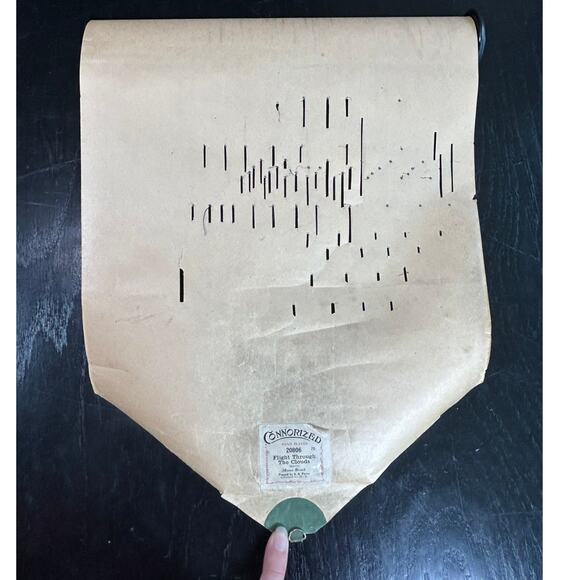 Connorized flight through the clouds song Piano Roll 1920s- 20806 -no box - Picture 1 of 5